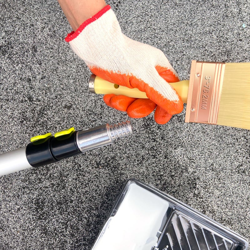 Greatandrew Great Andrew 3 Inch Deck Stain Brush, 2 Pack, Paint Brushes for Staining Wood Wall Fence, Lime Wash Paint Applicator, Handle Threaded for Extension Use, Home Repair Tools - Image 4